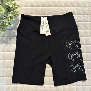 Juicy Couture Women's Black Biker Shorts NWT Women’s Size Small